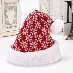 Thickened Plush Santa Claus Hat Winter Accessories Christmas Party Decors