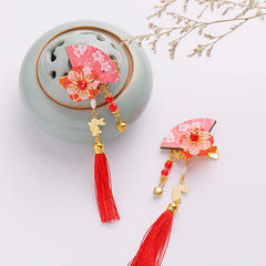Rabbit Flower Hairpin Tassel Hair Clip Headdress for Girl