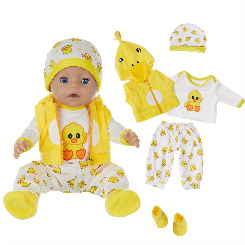 5pcs Yellow Duck Set for 17-18 inch Reborn Dolls and Girls