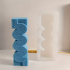 S Geometric Line Candle Mold DIY Soap Silicone Mold Candle Ornament