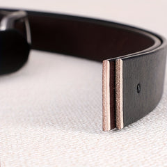 Men's Calfskin Leather Belt Pin Buckle Casual Belt For Jeans Pants