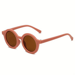 Girls Round Frame UV Protection Sunglasses For Children