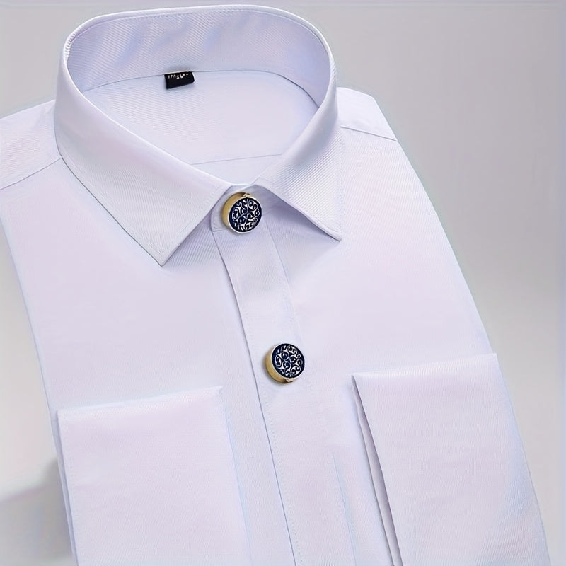 2pcs Golden Button Covers for Men & Women, Hidden Shirt Decoration