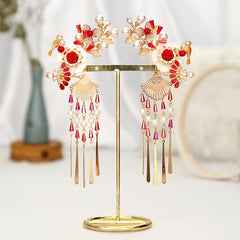 Chinese Flower Hair Clip Pendant Head Jewelry Hair Accessories