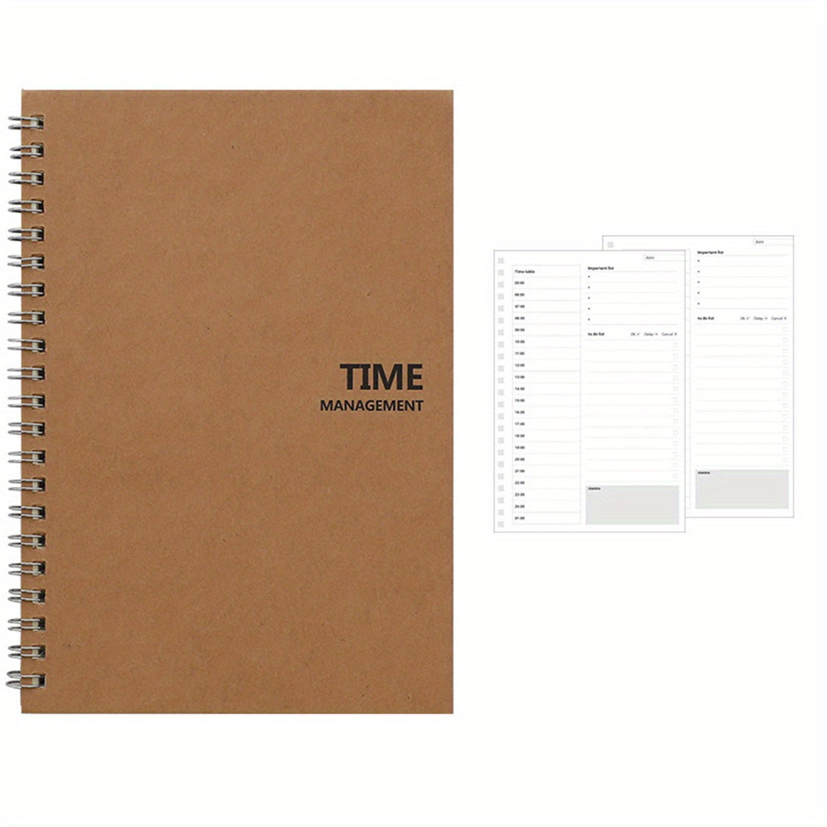 Planner Notebook Weekly Monthly Daily To Do List Double Coil Organizer