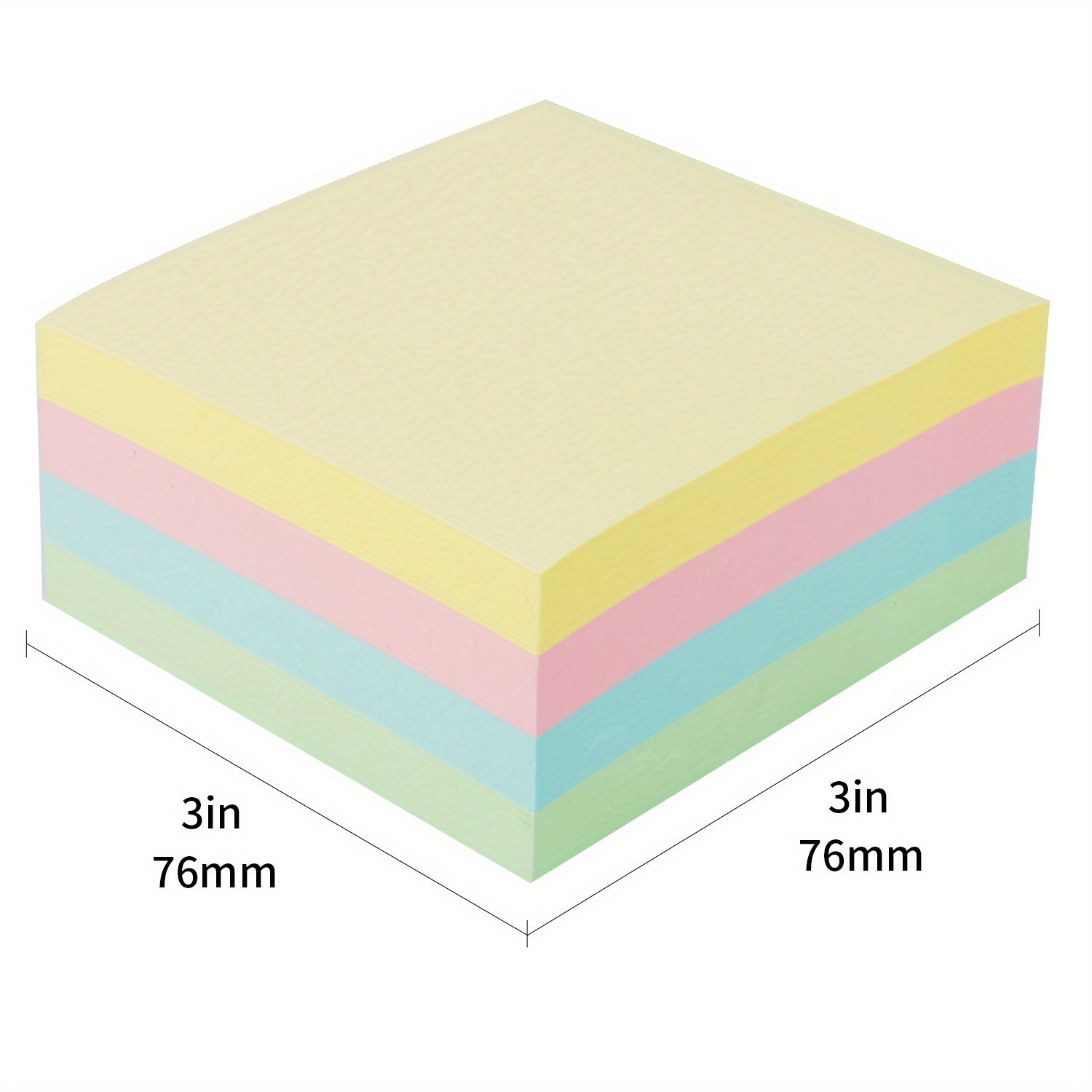 400 Sticky Notes, Bright Colors, Self-Stick Pads for Home Office