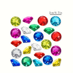 Multicolored Acrylic Gems - Ideal for Pool Party & Birthdays
