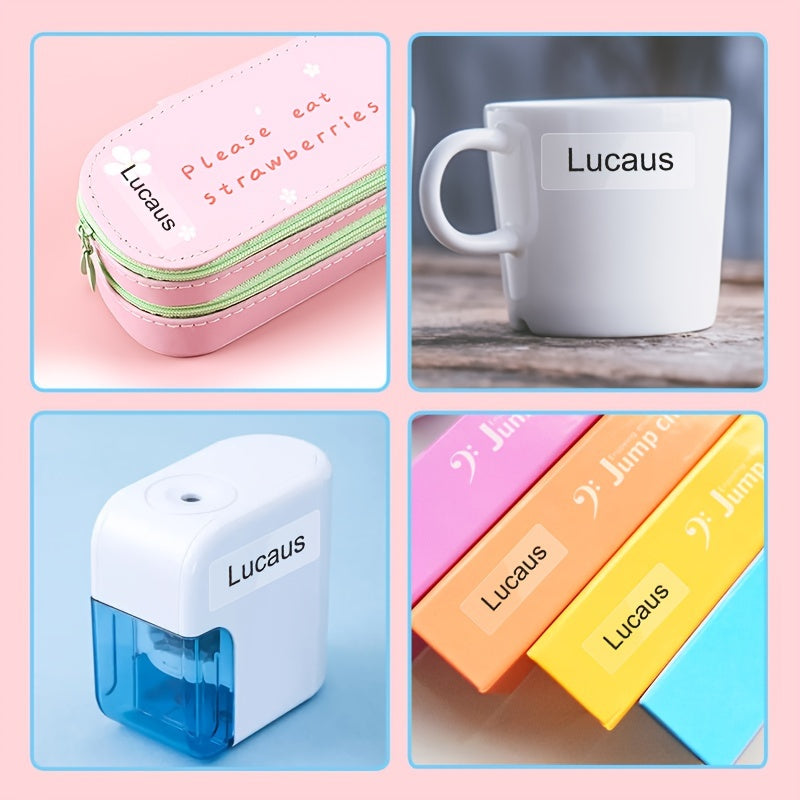 480pcs Custom Transparent Name Labels for School Supplies