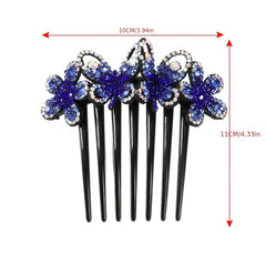 Crystal Butterfly Hair Clips Flower Rhinestone Hair Comb Wedding Hair Accessorie