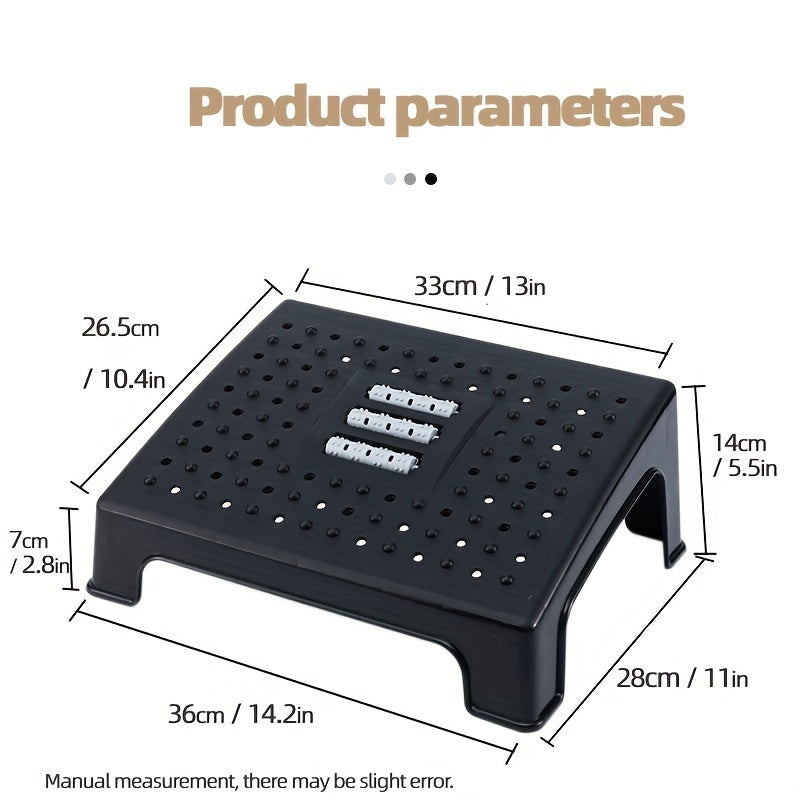 Under Desk Footstool for Home & Office - Relieves Fatigue & Massages Tired Feet
