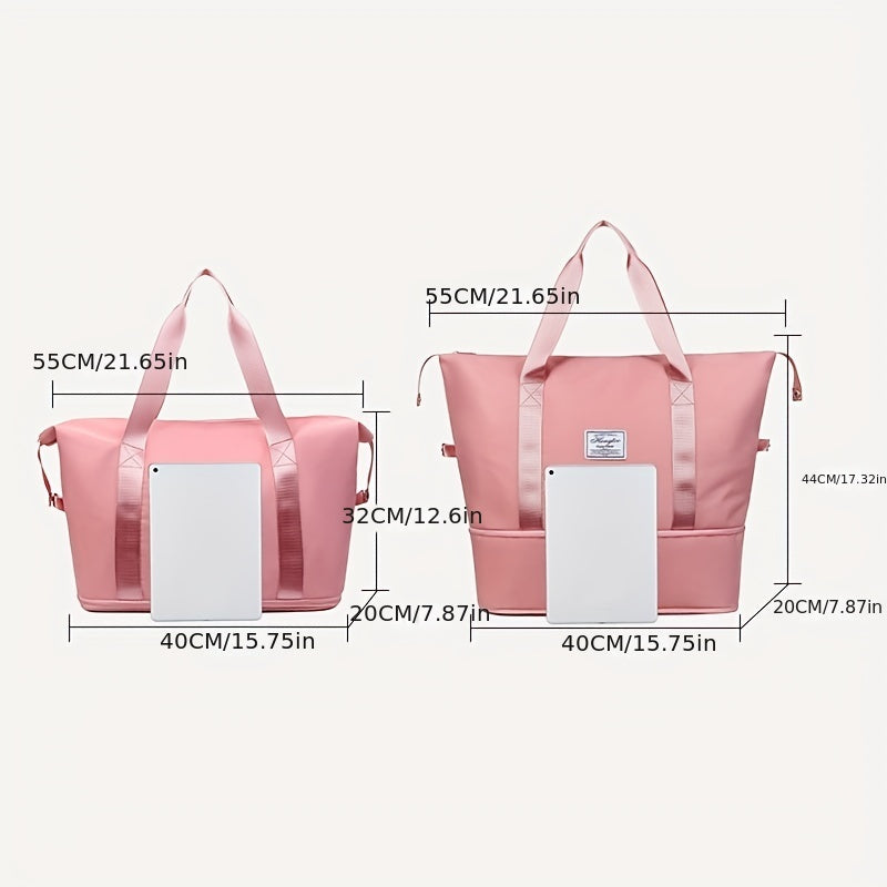 Portable Travel Storage Zipper Duffle Bag Lightweight Handbag