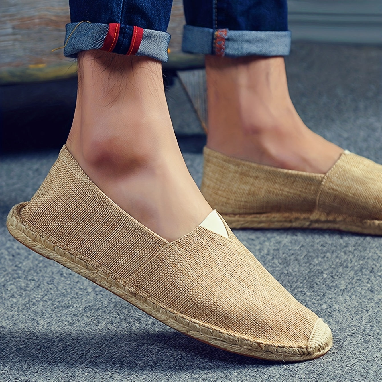 Men's Espadrille Shoes Casual Slip on Shoes Comfortable 