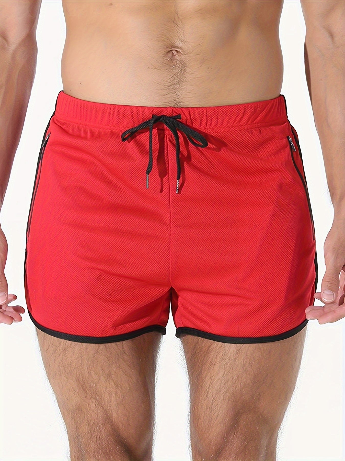 Men's Solid Drawstring Shorts Active Breathable Comfy