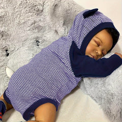 Realistic Reborn Baby Doll Soft Cloth Body Implanted Hair Socks Paci