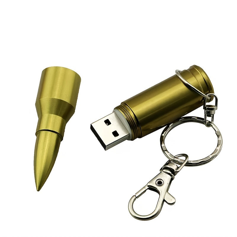 Men's 16G Memory Bullet U Disk Keychain