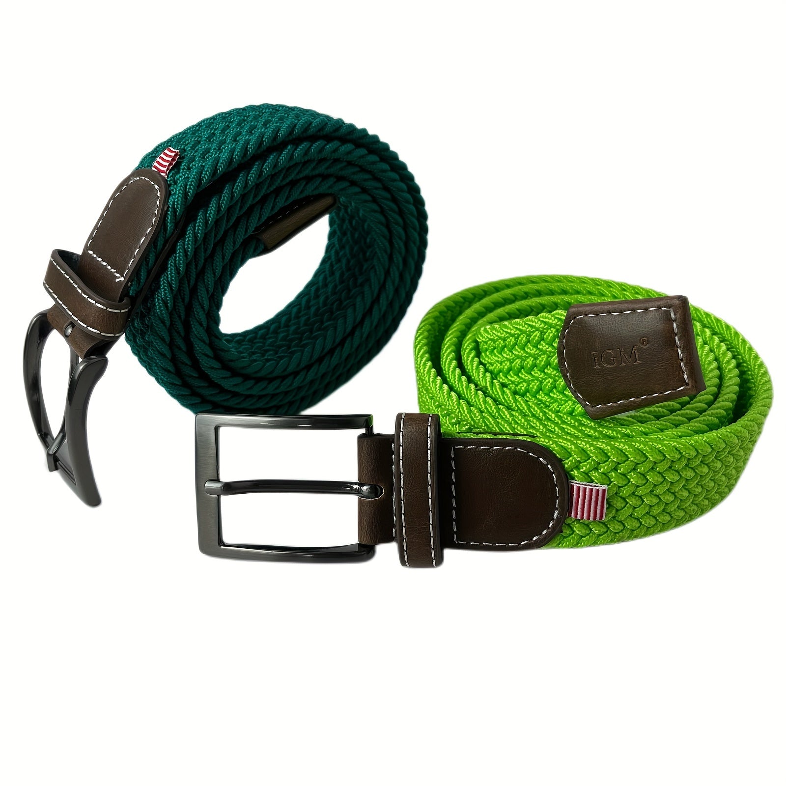 Colorful Golf Braid Stretchy Belt Elastic for Men