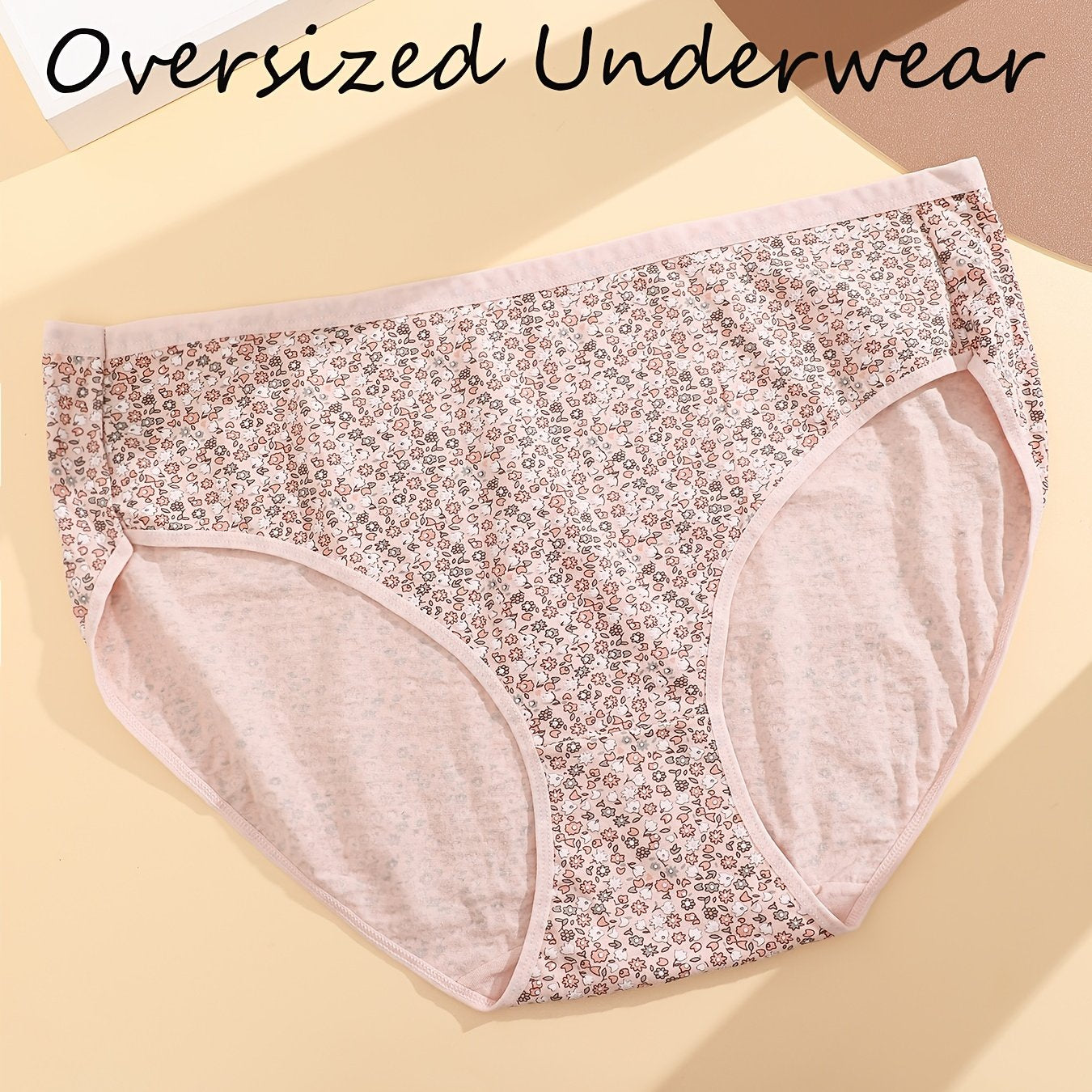  Ditsy Floral Print Seamless Comfort Underwear