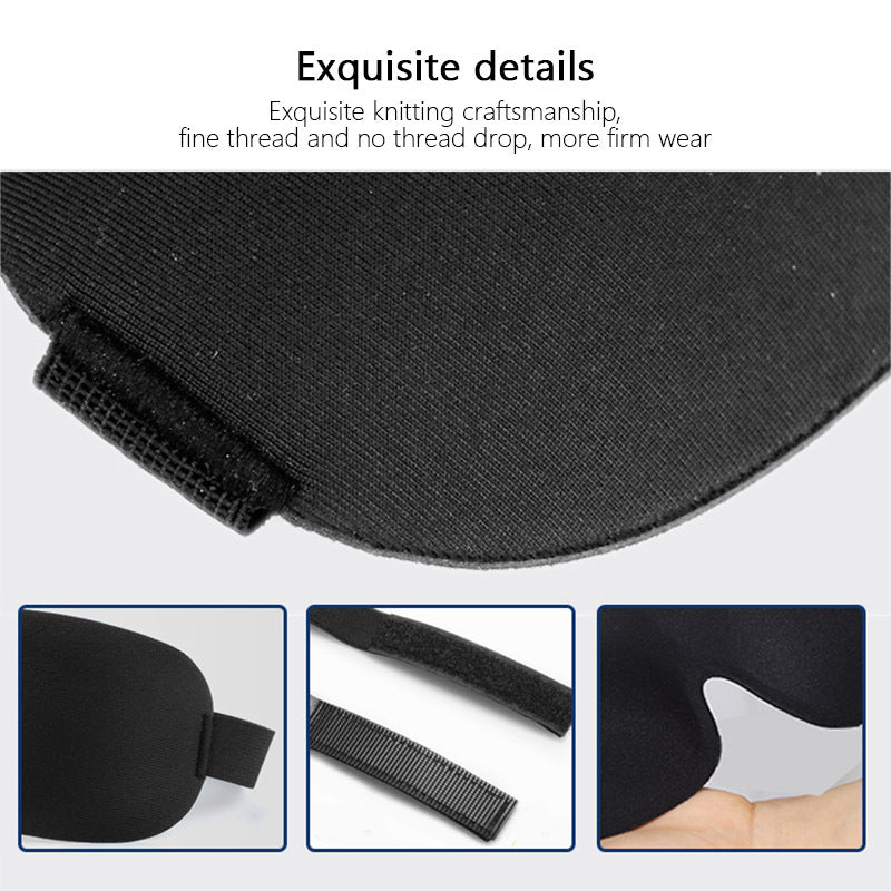 Blackout Eye Mask Sleep Comfortably & Block Out Light Travel Friendly