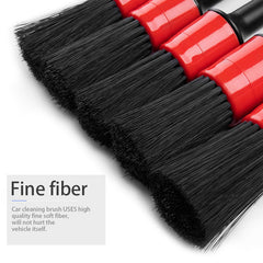 5pcs Car Detailing Fine Fiber Brush Auto Detail Universal Dashboard Clean Tools