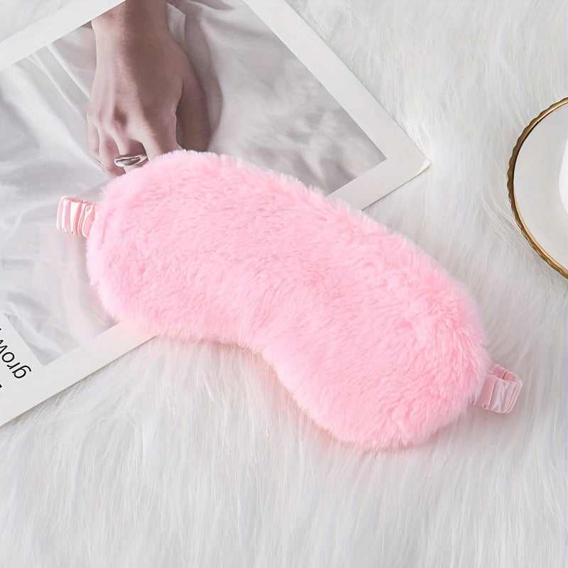 Solid Eye Protection Eye Mask Lunch Break Plush Eye Mask