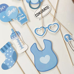 54pcs Boy Baby Shower Photo Booth Props Create Memorable Moments