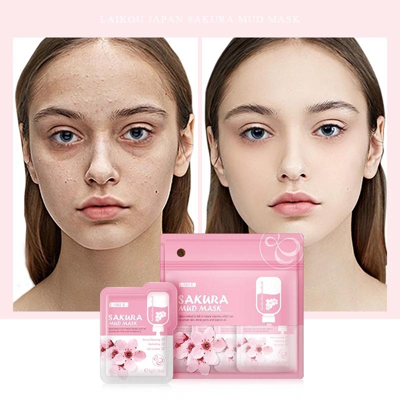 LAIKOU Sakura Mud Mask Deep Cleansing Pore Shrinking