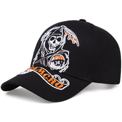 Skull Ghost Embroidery Baseball Cap Cartoon Hip Hop Adjustable Dad Hat