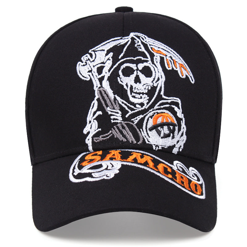 Skull Ghost Embroidery Baseball Cap Cartoon Hip Hop Adjustable Dad Hat