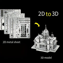 3D Metal Puzzle Kit St Isaac's Cathedral Model - Christmas Birthday Gift