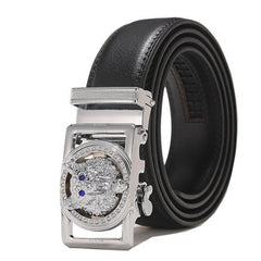 Wide Double Auto Buckle Belt High Ceinture Homme