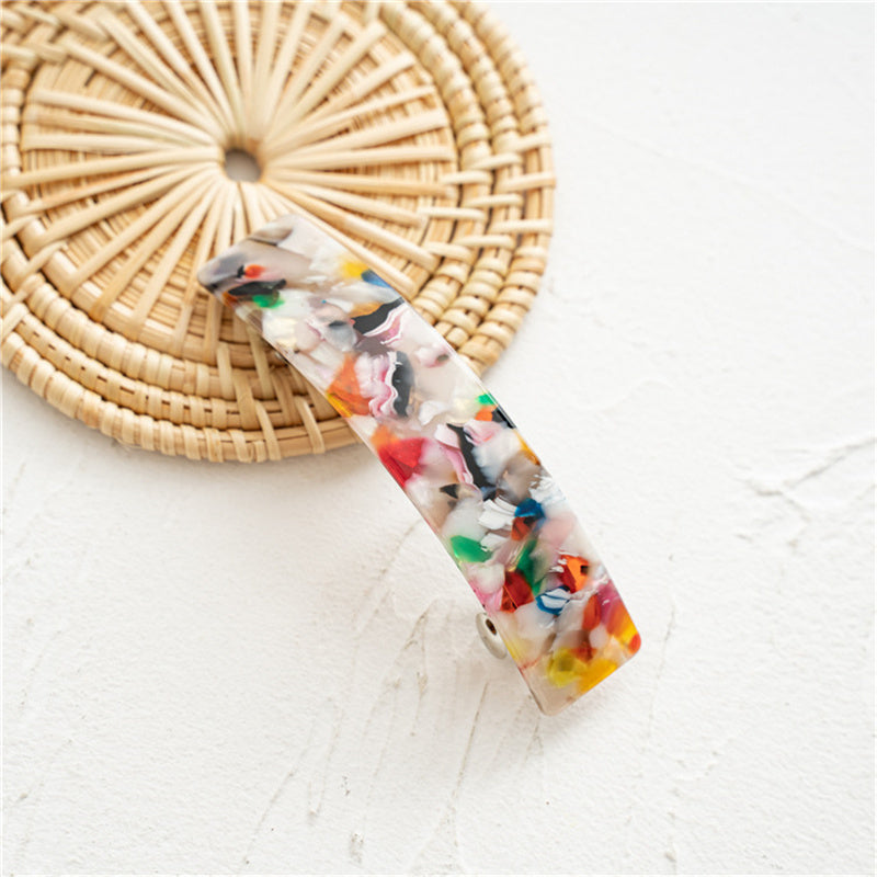 French Style Curved Volume Barrette Tortoise Shell Hair Clips Automatic Clasp