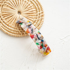 French Style Curved Volume Barrette Tortoise Shell Hair Clips Automatic Clasp
