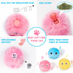 Interactive Smart Cat Toy Ball for Training and Play Squeaky Pet Toy