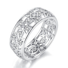 Princess Full Zircon Ring Wedding Bride Engagement Band Charm Women's Ring