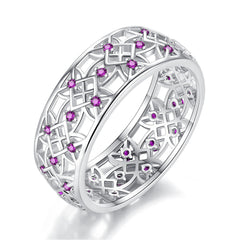 Princess Full Zircon Ring Wedding Bride Engagement Band Charm Women's Ring