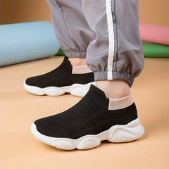 Boys Breathable Knit Sneakers Casual Running Shoes