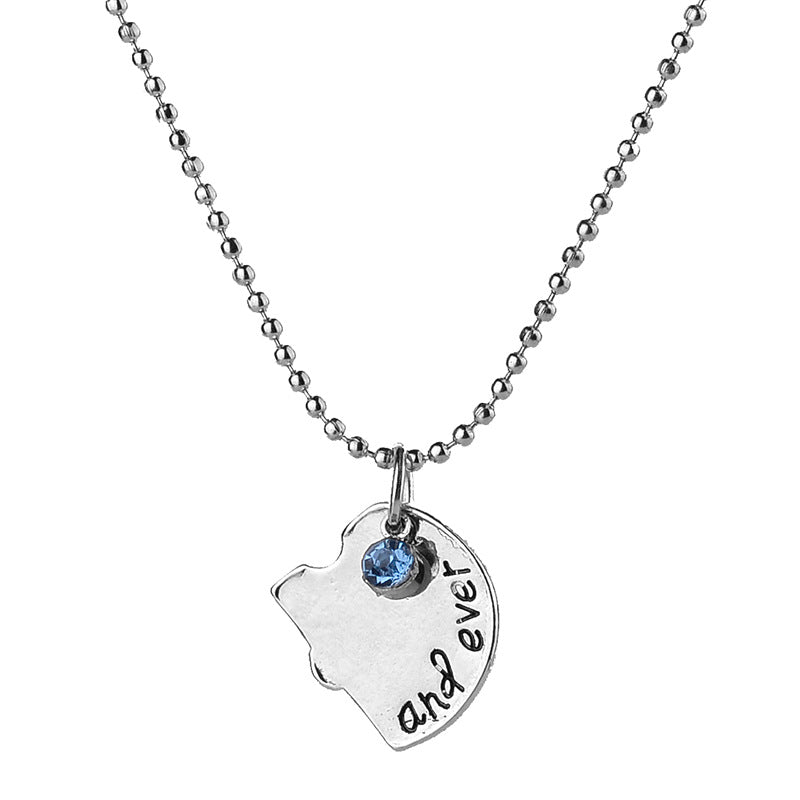 4pcs Necklace Women Jewelry BFF Friendship Pendant Neck Chain Necklace