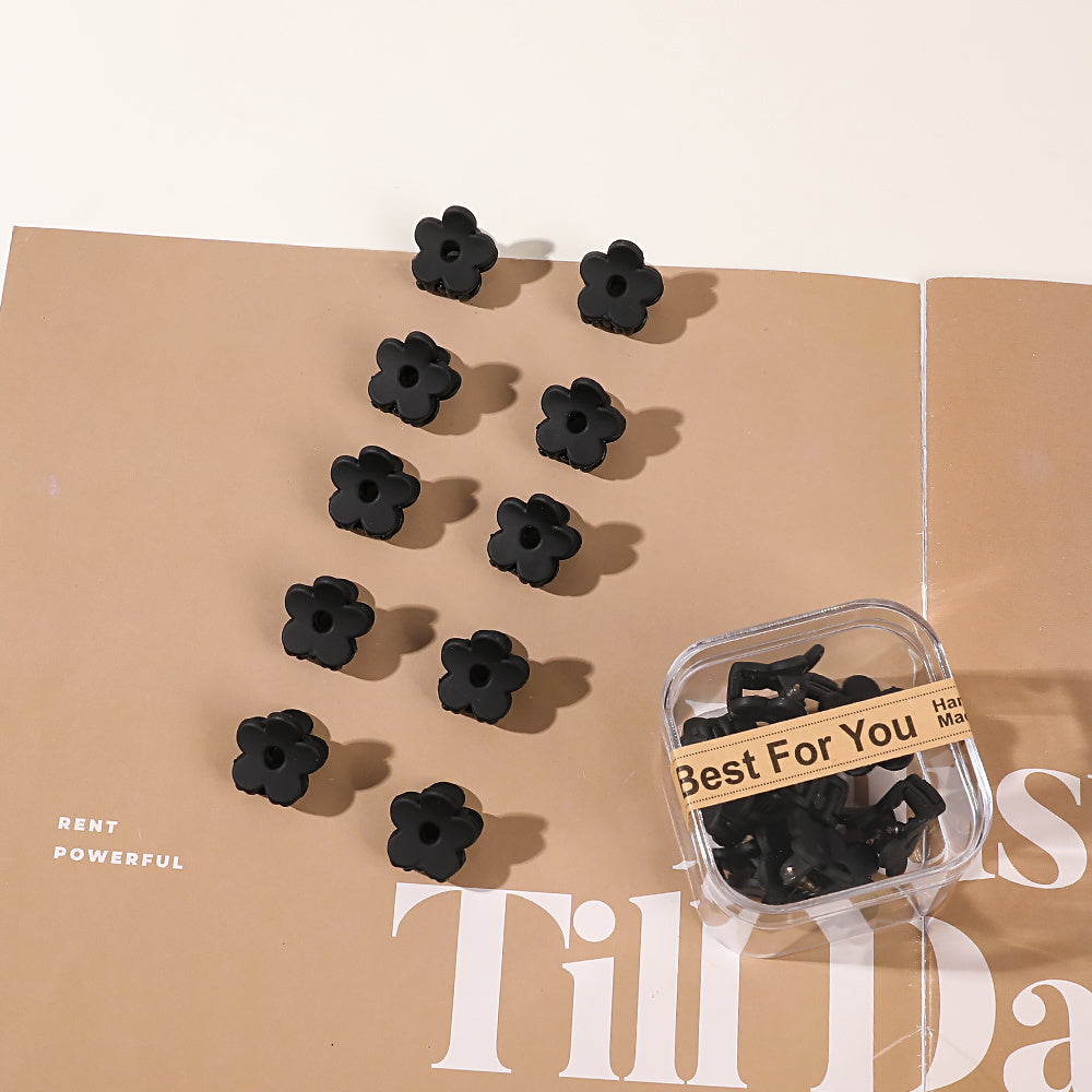10Pcs Solid Mini Hair Clip Women's Daily Hair Accessory