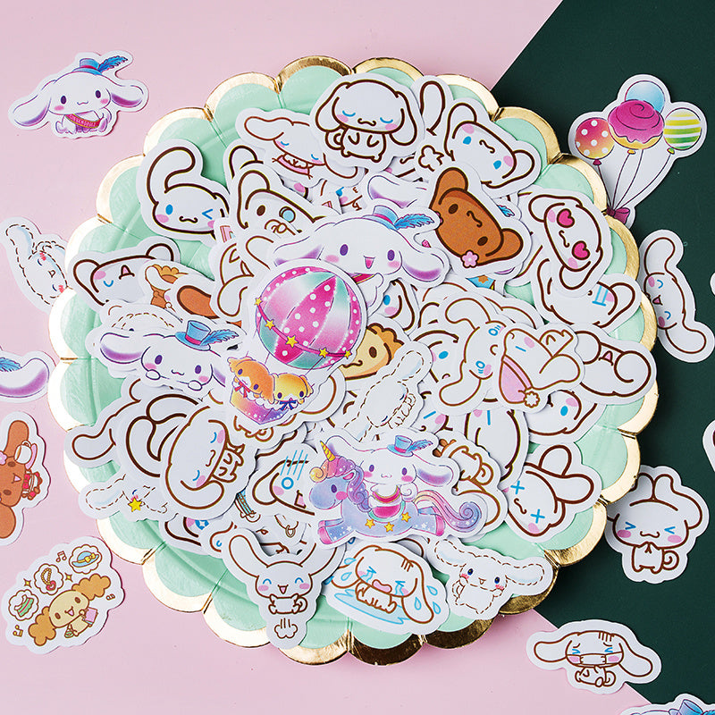 100pcs Big Ear Dog Stickers DIY Stationery Computer Student Stationery