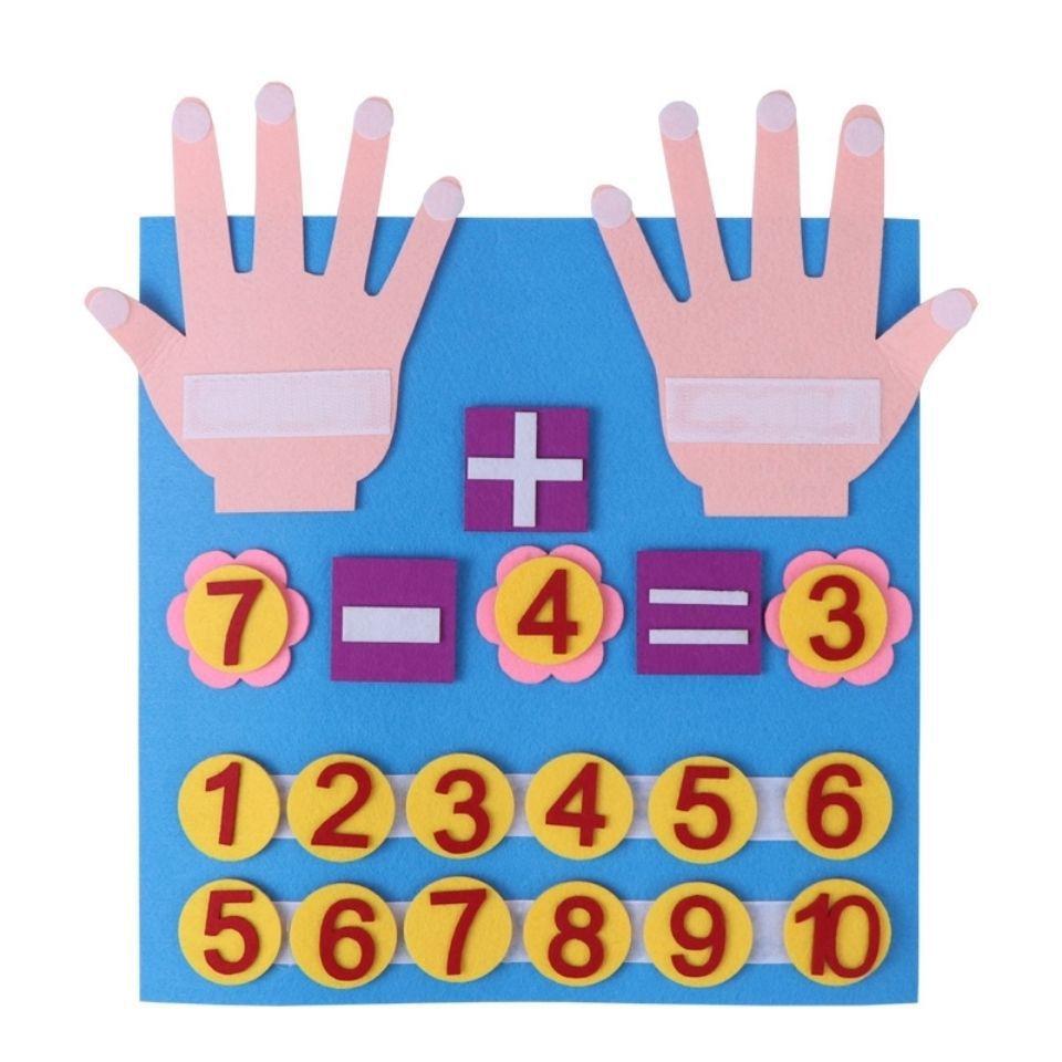 Kindergarten Math Fun Felt Board Finger Numbers Counting Toy