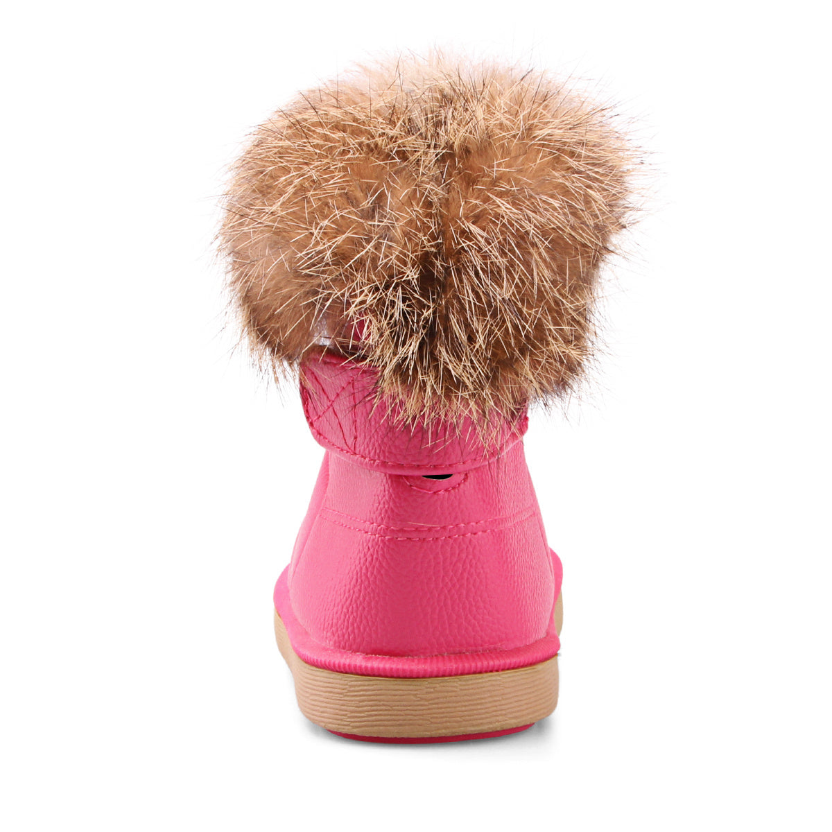 Little Unisex Winter Rose Red Snow Boots Warm Flat Plush Shoes