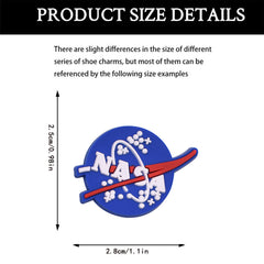 6pcs Space Shuttle Pattern Charms Shoes Slippers Decoration Accessories