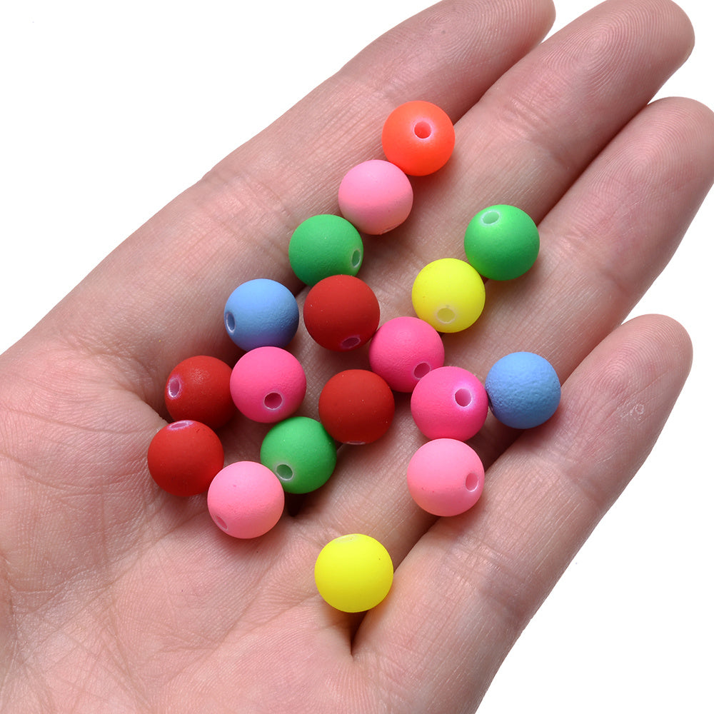 100pcs 6mm Acrylic Christmas Beads Mix Spacer Jewelry Beads
