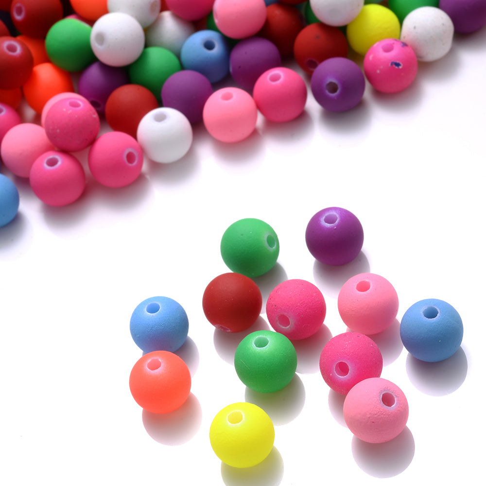 100pcs 6mm Acrylic Christmas Beads Mix Spacer Jewelry Beads