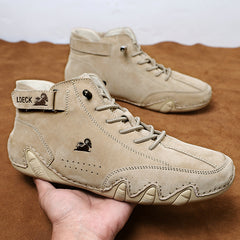 Men's Non Slip Breathable Casual Sneakers Hook And Loop Fastener Boots