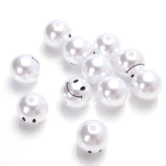 10pcs 16mm Acrylic Beads Pearl Round Spacer Beads Jewelry Making DIY