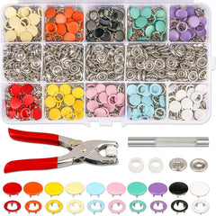 100 200pcs Plier Tool Metal Sewing Buttons Prong Press Studs Snap Fasteners