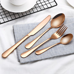 4pcs Stainless Steel Hotel Cutlery Set Dinnerware Set