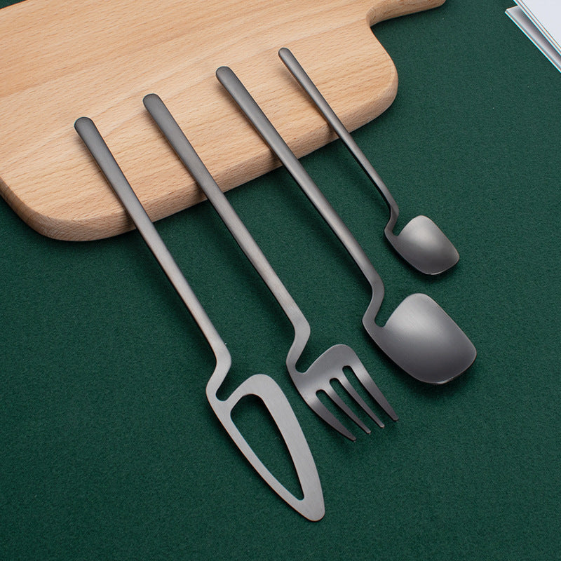 Stainless Steel Reusable Cutlery Set Long Handle Tableware