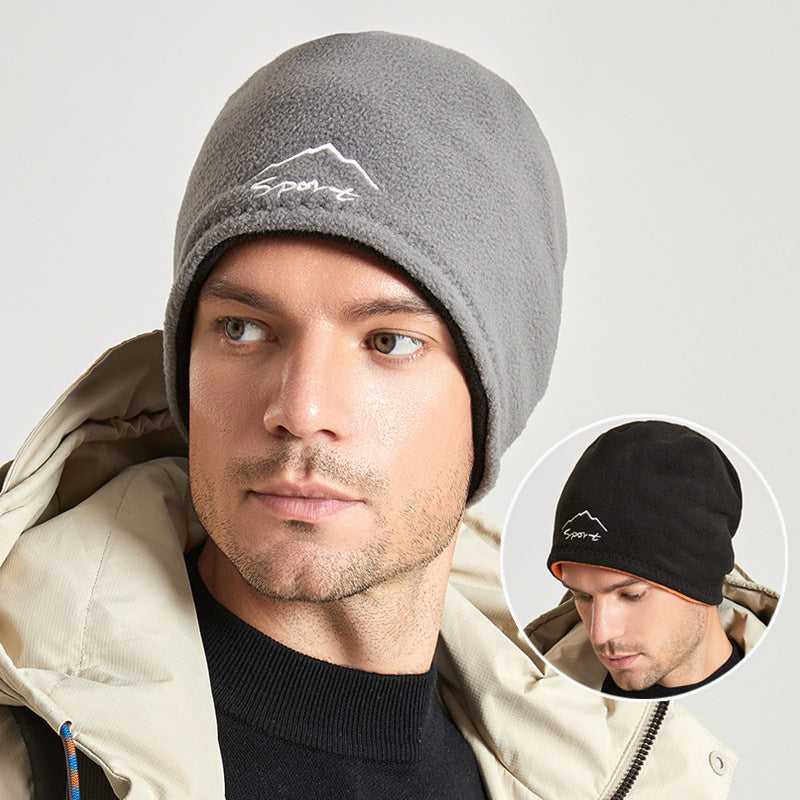 Men's Winter Ski Hat Double-Sided Windproof Warm Hat